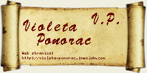 Violeta Ponorac vizit kartica